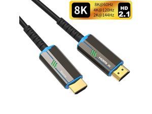 8K HDMI 21 Fiber Optic Cable 30FT 4K 120Hz 8K 60Hz Ultra High Speed 48Gbps HDR eARC HDCP23 Slim Flexible for RTX30803090 Xbox Series X PS45 LG C9CX Samsung Q90T TCL Sony