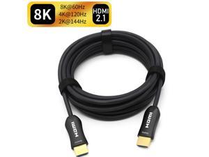 8K HDMI21 Fiber Optic Cable 8K60Hz4K120HzUtra high Speed 48Gbps HDMI Male to Male HDMI Cable Compatible with Xbox PS5 PS4 Roku TV Stick Blu Ray Player16Feet