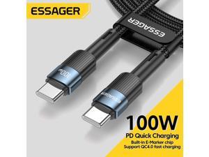 PD 100W USB C to USB C CableJansicotek 5A 20V Fast Charging USB C Cable Nylon Braided Charger Cord Type C Cable for Samsung S21 S20 iPad Pro Google Pixel LG 33FT 1PACK