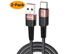 USB A to USB C Cable 2Pack 33ft USB 31 Gen2 480mbs Data Transfer and 100W 7A Fast Charging Cable for Android Auto Samsung Galaxy S22 S21 iPad Pro External SSD and Other USB to Type C Device