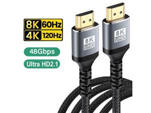 8K HDMI 21 Cable 10FT Jansicotek 48Gbps High Speed 3D 8K60 4K120 144Hz eARC RTX 3090 HDR10 444 HDCP 2223 Dolby Compatible with Playstation 5PS5 Xbox Series X RokuFireSonyLG