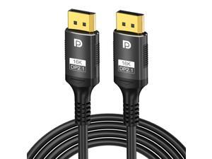 Gaming DisplayPort 2.1 Cable 3.3FT, DP 2.1 Cable [16K@30Hz,8K@60Hz/120Hz, 4K@240Hz, 2K@360Hz] 80Gbps HDR, HDCP DSC 1.2a, Compatible with Gaming Monitors, Graphics Card