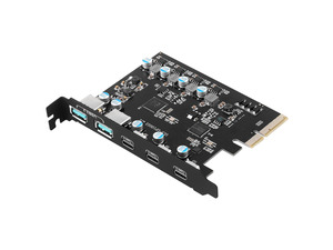NeweggBusiness - Jansicotek 5 Ports PCI-E to USB 3.2 Gen 2