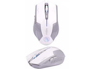 Wanmingtek Rechargeable Wireless Mouse Slient Button Computer Gaming 2400DPI Built-in Battery with Charging Cable For PC Laptop White Wanmingtek Rechargeable Wireless Mouse Slient Button Computer Gaming 2400DPI Built-in Battery with Charging Cable For PC Laptop White