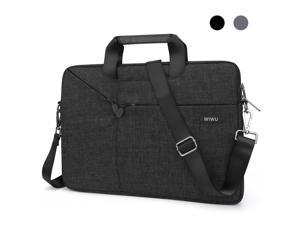Lymmax Messenger Bag 15.6 Inch Laptop Briefcase Waterproof with USB Charging Port Charcoal Black