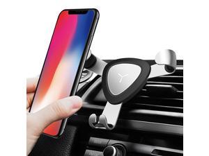 Jansicotek Universal Air Vent Phone Holder for iPhone X 8 7 Plus 6s Plus 6s 5s 5c Samsung Galaxy S8 Edge S7 S6 Note 5 and All Smartphones 3.5-6.0 inch-Silver