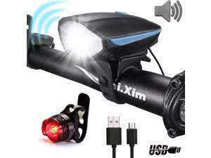 Best Bike Lights with Super Loud Bike Horn, Night Bicycle Safety Flashlight, USB Rechargeable & Waterproof LED Bicycle Light set, Bike Light Set, 3 Modes Headlight and 4 Modes Taillight, Fast Install Best Bike Lights with Super Loud Bike Horn, Night Bicycle Safety Flashlight, USB Rechargeable & Waterproof LED Bicycle Light set, Bike Light Set, 3 Modes Headlight and 4 Modes Taillight, Fast Install