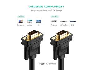 Wanmingtek 1080P VGA Cable VGA to VGA Flat Cable Male to Male Black Braided High Premium Shielding VGA Cable Support 1080P Full HD for Projectors, HDTVs, Displays and More VGA Devices--(3.3ft/1m) Wanmingtek 1080P VGA Cable VGA to VGA Flat Cable Male to Male Black Braided High Premium Shielding VGA Cable Support 1080P Full HD for Projectors, HDTVs, Displays and More VGA Devices--(3.3ft/1m)