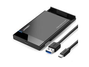 Jansicotek High Speed USB C Hard Drive Enclosure USB 3.1 Gen 2 Type C to SATA External Hard Drive Disk Case for 9.5mm 7mm 2.5 Inch SATA I II III, PS4, HDD, SSD Up to 6TB, UASP Tool Free