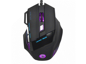 HYSJ A868 Gaming Mouse Wired, 5500 DPI Adjustable, Optical Gamer Gaming Mice with 7 Breathing Lights, Comfortable Grip Ergonomic Optical PC Computer Gaming Mouse - Black HYSJ A868 Gaming Mouse Wired, 5500 DPI Adjustable, Optical Gamer Gaming Mice with 7 Breathing Lights, Comfortable Grip Ergonomic Optical PC Computer Gaming Mouse - Black