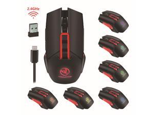MOYUKAXIE X80 Build-in 1000mah Battery Rechargeable Wireless Gaming Mouse with USB Receiver 4800DPI, Wireless Optical Game Mice with 5 Adjustable CPI Levels for PC, Laptop, MacBook & Game, Red+Black MOYUKAXIE X80 Build-in 1000mah Battery Rechargeable Wireless Gaming Mouse with USB Receiver 4800DPI, Wireless Optical Game Mice with 5 Adjustable CPI Levels for PC, Laptop, MacBook & Game, Red+Black
