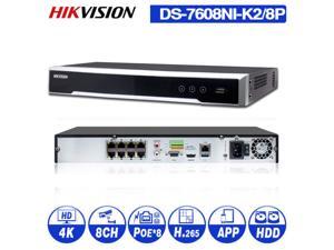 Hikvision Original DS-7616NI-K2/8P 8POE ports DS-7608NI-K2/8P 4K 8ch Cameras POE 8ch H.265 up to 8MP Camera Security Network Video Recorder