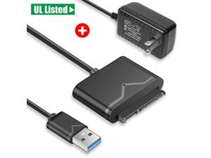 Black.Friday SATA to USB 3.0, Neeyer SATA III Hard Drive Adapter Cable for  3.5/2.5 Inch HDD/SSD with 12V/2A Power Adapter