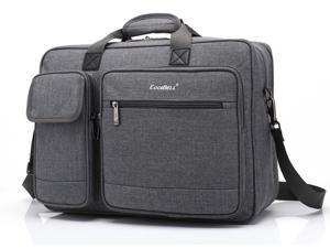 Jansicotek Laptop Bag Laptop Briefcase Fits Up to 15.6 Inch Laptop Water-Repellent Light Weight Shoulder Bag Laptop Messenger Bag Computer Bag for Travel/Business/School/Men/Women- Gray