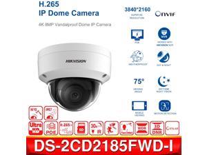 Hik Original English DS-2CD2185FWD-I 8MP Outdoor Dome ip Camera H.265 Updatable CCTV Camera Interface security kamera, (8MP, 2.8mm fixed lens, 1 Pcs)
