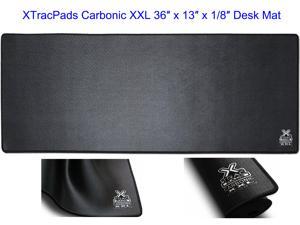 Mouse pad, XTracPads Carbonic XXL Desk moue pad Mat, 13x 36x0.1 inches, Polished textile surface, Overlock stitch edges, Desk Mat Desk Mouse Pad with Comfortable Writing Surface for Office and Home