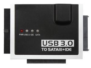 USB 3.0 to SATA and IDE Hard Drive Adapter, Multi-Function SATA IDE External Enclosure for Universal 2.5/3.5/5.25 Drives, Hard Drive Docking Station Support 10 TB Capacity with 4 Feet USB 3.0 Cable