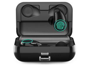 High Performance Wireless Bluetooth Earbuds,Arbily Bluetooth Earphones with 3000 mAh Charging Case,Cordless Earbuds IPX7 Waterproof True Wireless Earbuds for iPhone iOS Android,Black