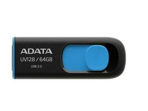 USB 3.0 Retractable Capless Flash Drive, High Performance USB Flash Drive ADATA UV128 64GB USB 3.0 Retractable Capless Flash Drive, Compatible with most Windows, MacOS, and any device with USB Port