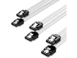 QIVYNSRY 3PACK SATA Cable III 3 Pack 6Gbps Straight HDD SDD Data Cable with Locking Latch 18 Inch for SATA HDD, SSD, CD Driver, CD Writer, White QIVYNSRY 3PACK SATA Cable III 3 Pack 6Gbps Straight HDD SDD Data Cable with Locking Latch 18 Inch for SATA HDD, SSD, CD Driver, CD Writer, White