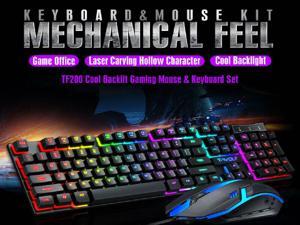 High Performance Keyboard and mouse combo - Rainbow LED Backlit Mechanical Feeling Gaming Keyboard and Mouse Combo for Working or Gaming 104 Keys Ergonomic Multimedia Keyboard High Performance Keyboard and mouse combo - Rainbow LED Backlit Mechanical Feeling Gaming Keyboard and Mouse Combo for Working or Gaming 104 Keys Ergonomic Multimedia Keyboard