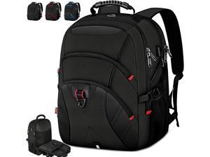 Laptop Backpack 17 Inch Extra Large Travel Backpack for Men Waterproof School College Backpack with USB Charging Port Business Computer Gaming Backpack for Men Women Black