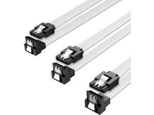 3x 24inch SATA 3.0 III SATA3 SATAiii HDD Drive Data Straight-Right Angle Cable 