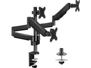 Triple Monitor Stand Mount - 3 Monitor Desk Mount for Computer Screens Up to 27 inch, Triple Monitor Arm with Gas Spring, Heavy Duty Monitor Stand, Each Arm Holds Up to 17.6 lbs, MU0006