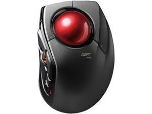 Deft Pro Wired / Wireless / Bluetooth Finger-Operated Trackball Mouse, Ergonomic Design, 8-Button Function with Smooth Tracking, Precision Optical Gaming Sensor, Windows / Mac (M-DPT1MRXBK)