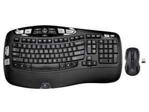 New Logitech MK550 Wireless Keyboard and Mouse Combo — Includes Keyboard and Mouse, Long Battery Life, Ergonomic Wave Design with cushioned palm rest, Powerful 2.4 GHz wireless connection