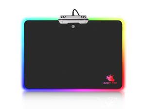 RGB LED Mouse Pad, Bailink Led Gaming RGB Mouse Pad Large -Comfortable RGB Lighting Big Hard Computer Mice Mat for Gamer, Waterproof, 9 lighting modes,High performance 13.8x 9.8x 0.2in- Black