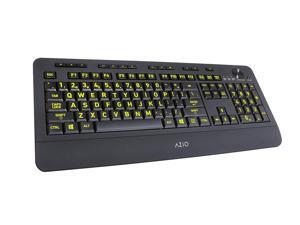 Azio Vision Backlit USB Keyboard with Large Print keys and 5 Interchangeable Backlight Colors - Wired Azio Vision Backlit USB Keyboard with Large Print keys and 5 Interchangeable Backlight Colors - Wired
