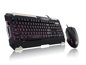 Keyboard and mouse combo, Tt Esports Commander Red LED Backlighting Mechanical Keycaps Membrane Gaming Keyboard & 2400 DPI Red LED Optical Gaming Mouse Combo - Red LED Keyboard and mouse combo, Tt Esports Commander Red LED Backlighting Mechanical Keycaps Membrane Gaming Keyboard & 2400 DPI Red LED Optical Gaming Mouse Combo - Red LED