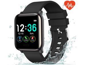 Powerful Fitness Tracker Heart Rate Monitor - 1.3'' Large Color Screen IP67 Waterproof Activity Tracker with 6 Sports Mode, Sleep Monitor,Pedometer Smart Wrist Band for Women Men, Android iOS