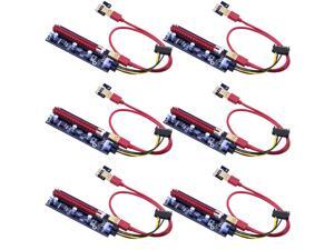 Bailink 6-Pack PCIe Dual Chip PCI-E 16x to 1x Powered Riser Adapter Card w/ 60cm USB 3.0 Extension Cable & 6 Pin PCI-E to SATA Power Cable - GPU Riser Adapter Extender Cable - Ethereum Mining ETH Bailink 6-Pack PCIe Dual Chip PCI-E 16x to 1x Powered Riser Adapter Card w/ 60cm USB 3.0 Extension Cable & 6 Pin PCI-E to SATA Power Cable - GPU Riser Adapter Extender Cable - Ethereum Mining ETH