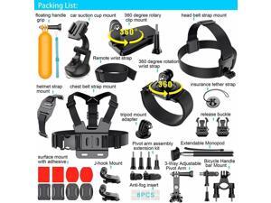Monopod Mount Accessories Bundle Kit For GoPro Hero 8 7 6 5 4 3+ 3 Sports Camera(40pcs)