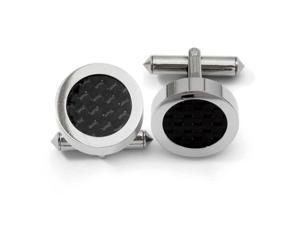 Titanium Polished Black Carbon Fiber Cuff Links Jewelry Gifts for Men Titanium Polished Black Carbon Fiber Cuff Links Jewelry Gifts for Men