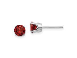 14k White Gold Post Earrings 5mm Garnet Stud Earrings Measures 5x5mm Wide Jewelry Gifts for Women 14k White Gold Post Earrings 5mm Garnet Stud Earrings Measures 5x5mm Wide Jewelry Gifts for Women