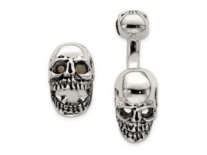 925 Sterling Silver Reversable Moveable Skull Cuff Links Jewelry Gifts for Men 925 Sterling Silver Reversable Moveable Skull Cuff Links Jewelry Gifts for Men