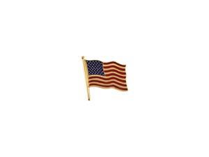 14k Yellow Gold American Flag Lapel Pin 14.5x14mm Color Jewelry Gifts for Men - 1.4 Grams 14k Yellow Gold American Flag Lapel Pin 14.5x14mm Color Jewelry Gifts for Men - 1.4 Grams