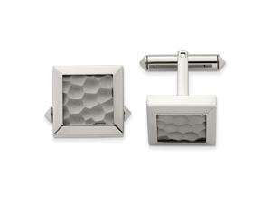 Titanium Polished Hammered Cuff Links Jewelry Gifts for Men Titanium Polished Hammered Cuff Links Jewelry Gifts for Men