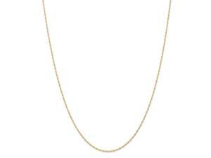 14k Yellow Gold Solid Polished Carded Cable Rope Chain Necklace 18 Inch 1.05mm Spring Ring Jewelry Gifts for Women 14k Yellow Gold Solid Polished Carded Cable Rope Chain Necklace 18 Inch 1.05mm Spring Ring Jewelry Gifts for Women