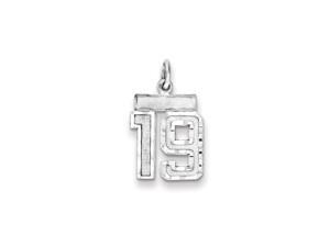 925 Sterling Silver Small Sport game Number 19 Charm Pendant Necklace Jewelry Gifts for Women 925 Sterling Silver Small Sport game Number 19 Charm Pendant Necklace Jewelry Gifts for Women