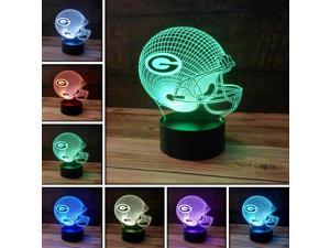 7 Color Change Pittsburgh Pirates Cap 3D Visual LED Night Light Kid's Table Lamp 