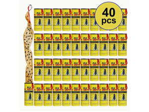 40 Sticky fly rolls, sticky insect boards, fly stickers, sticky insect paper, fly rolls, sticky insect rolls