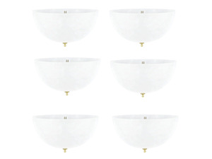 Round Lamp Shades 7.75 In, 6 Pcs Milk White Acrylic Light Cover For Bedroom, Living Room And Study Bulb Lampshade