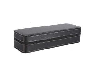 Stylish 6 Slots Watch Storage Box, Watch Display Case with Secure Lock Buckle, Soft PU Leather Interior for Wristwatch Organization and Elegant Presentation