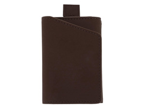 Minimalist Leather Card Holder Wallet, Slim Credit Card Holder with Purse, Multi Function Compact Trifold Wallet for Men and Women, Soft Genuine Leather Daily Carry (Coffee)