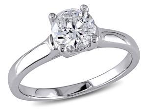 Diamond Solitaire Engagement Ring 1.0 Carat (ctw) in 14K White Gold