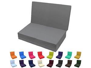 Solid Color TriFold Bed White Foam Floor Mats Single Size 27Wx75L Dark Gray Solid Color TriFold Bed White Foam Floor Mats Single Size 27Wx75L Dark Gray